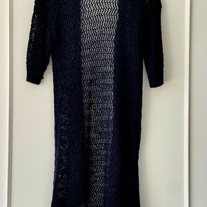 Long crochet/large knit cardigan